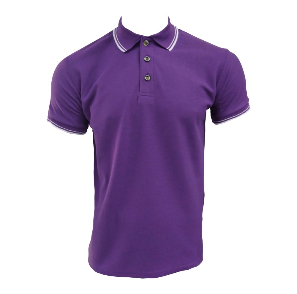 Male Stripe Cotton Polos - Miguel Moses