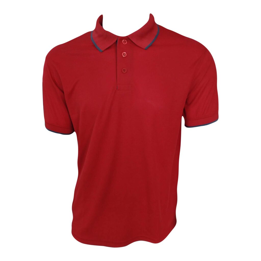 Male Waffle Stripe Dri Fit Polos - Miguel Moses