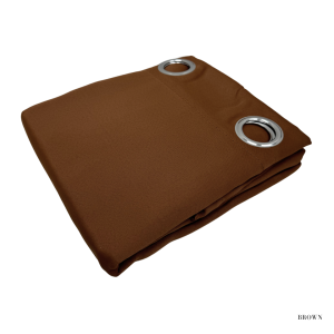 Blackout Grommet Curtain Panels (2 Panels For $125) - Brown