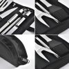 Silver Cooking Accessory Outdoor Stainless Steel Grill Tool Set with Case (9-Piece) - Image 2
