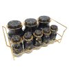 8 Pc Spice Bottle with Metal Rack