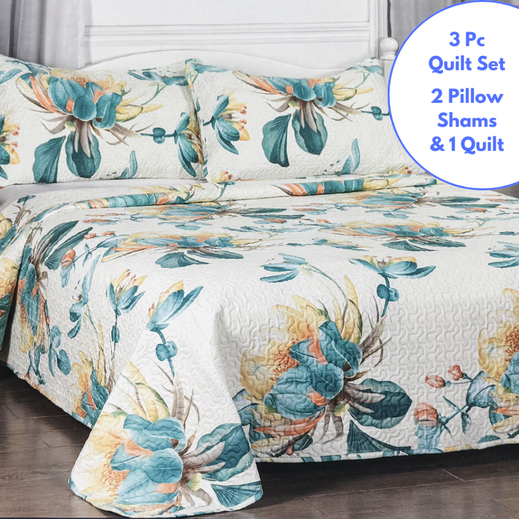 Crowned Strength 3-Piece Quilted Bedding Set NCU0NNT308