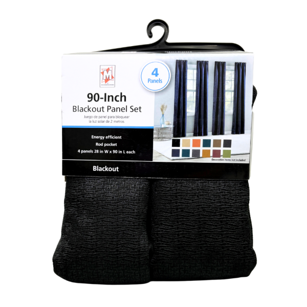 4 Rod Pocket Blackout Panels- 28" x 90" - Image 3