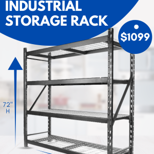 4 -TIER HEAVY DUTY INDUSTRIAL STORAGE RACK