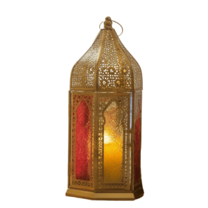 Gold Colored Glass Lantern