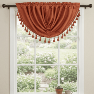 Ashley Faux Silk Waterfall Valance