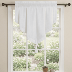 Macy Faux Silk Luxury Valance w/ Tassel