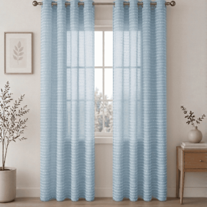 Skye Faux Sheer Curtains (2 Panels Per Pack)