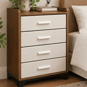 4 Drawer Fabric Cabinet