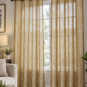 Metallic Dolly Sheer Curtains (2 Panels Per Pack)